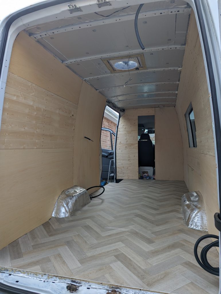 how to build walls in a campervan