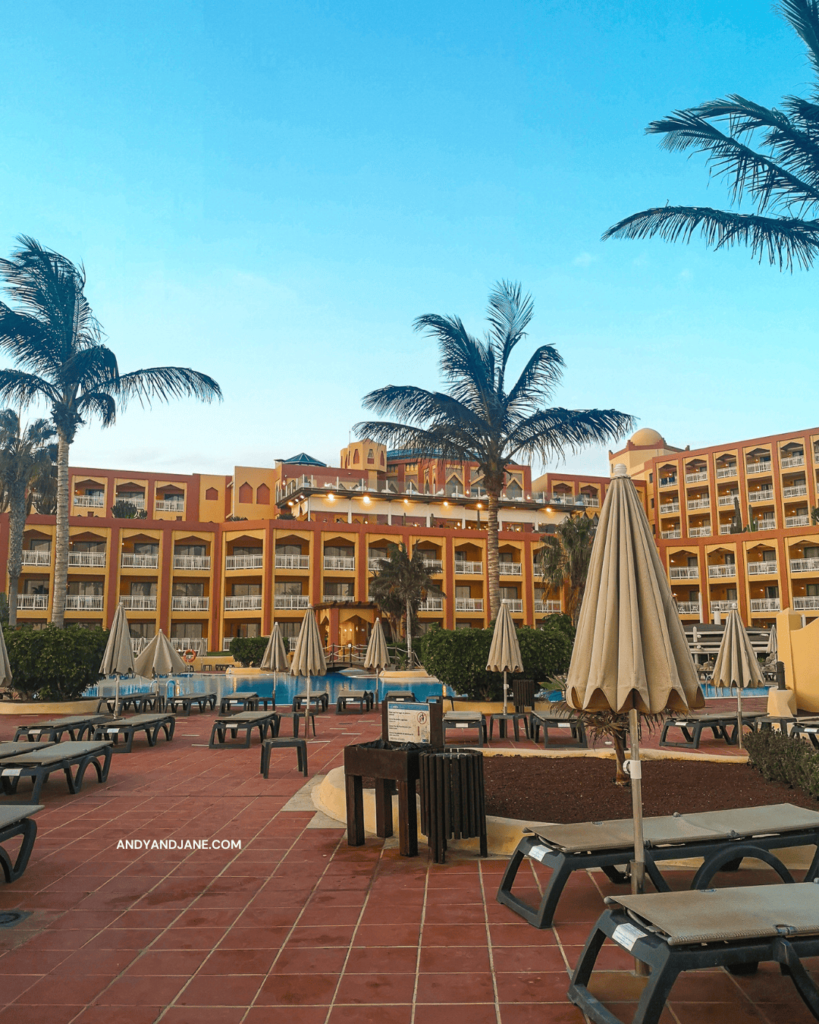 the sunbed and pool area of playa esmeralda