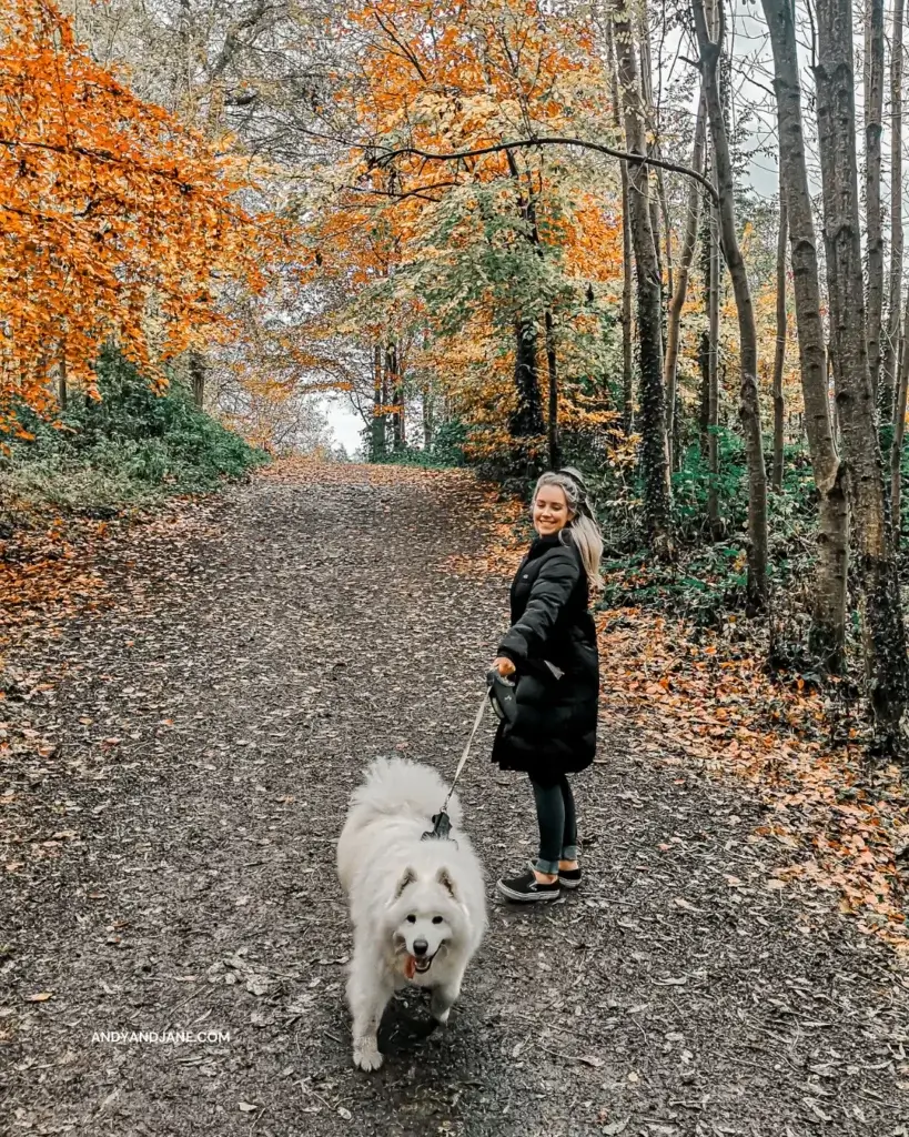 Jane & Luka enjoying a walk through the woods