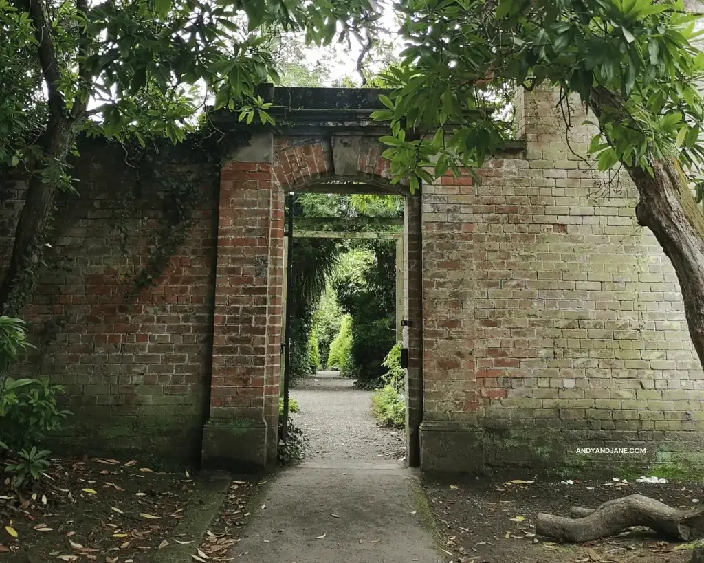 secret garden entrance at lady dixon park in northern ireland