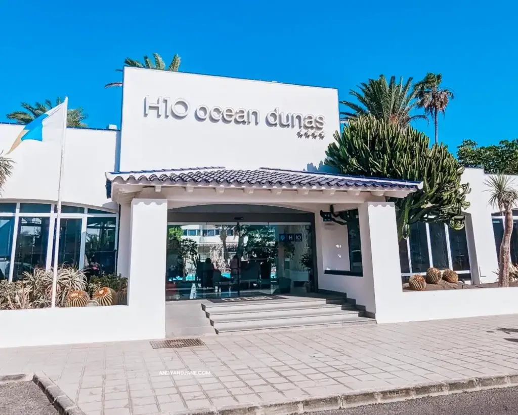 The Front of H10 Ocean Dunas Hotel, Corralejo.