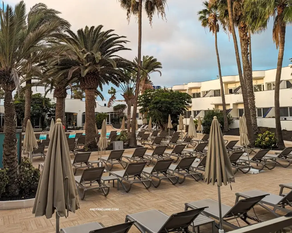 Pool & Sunbed area at H10 Ocean Dunas