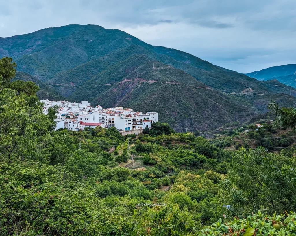 Overlooking the Sierra Blanco mountain behind Istan.