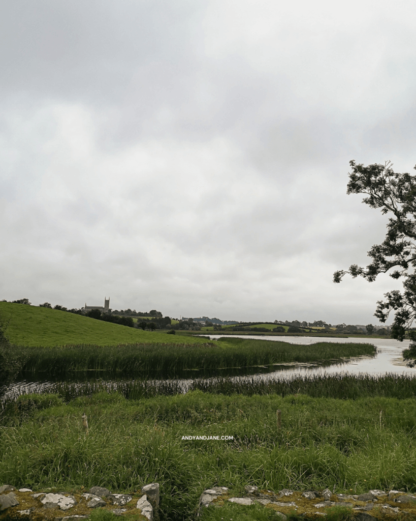 The River Quoile on a dark grey day.